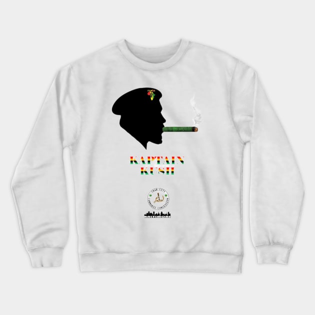 Kaptain Kush Crewneck Sweatshirt by Crab City Cannabis Concession